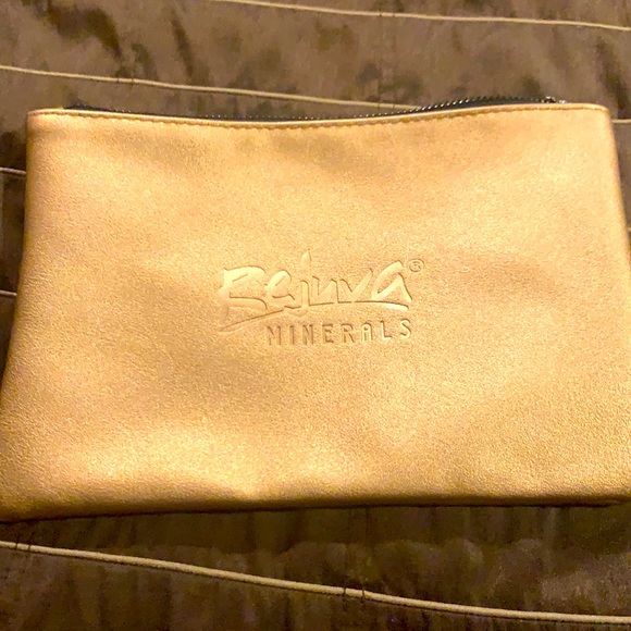 Fully lined zippered bronze cosmetic bag by Rejuva Minerals. Offers welcome! - Picture 1 of 3